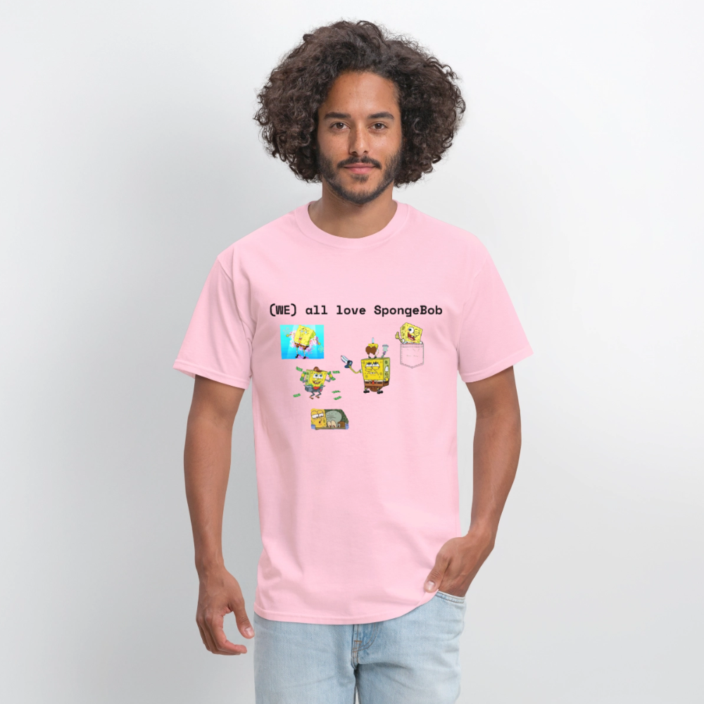 Men's T-Shirt with Spongebob | GILDAN 5000 - pink