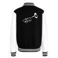Unisex College Sweat Jacket - black/white