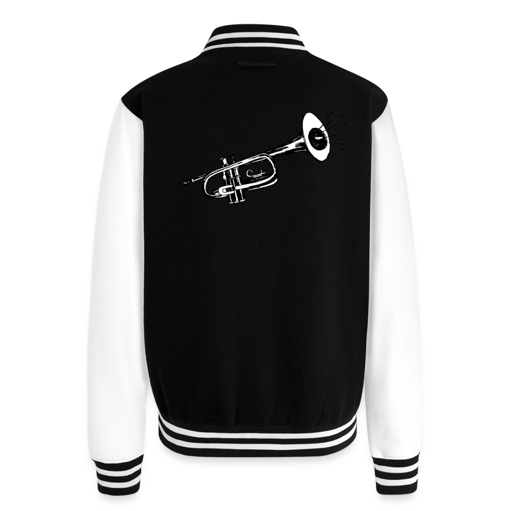 Unisex College Sweat Jacket - black/white