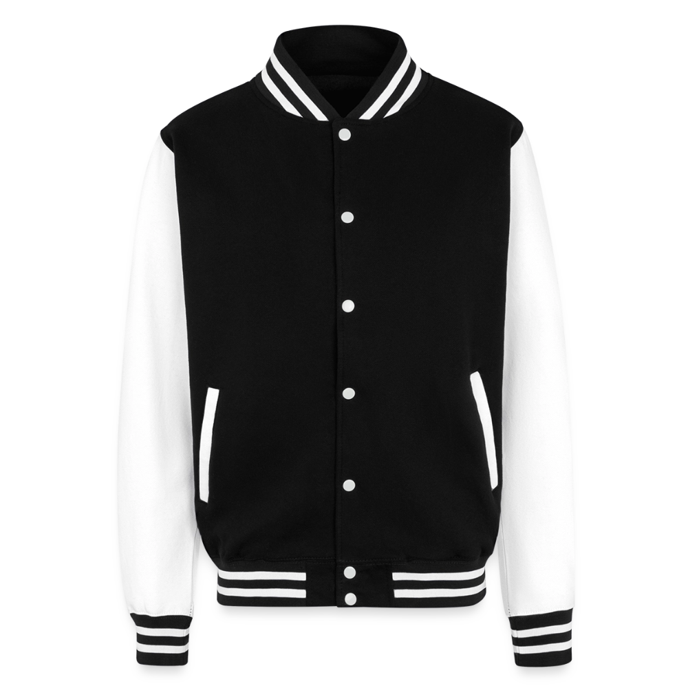 Unisex College Sweat Jacket - black/white