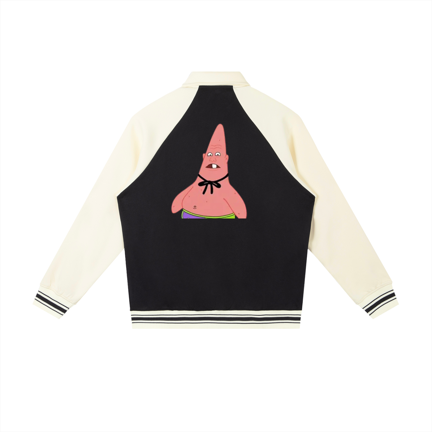 Contrast Raglan Sleeve Baseball Jacket